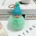 thumbnail image 2 of 5 llaveros de peluche para niñas, divertidos y creativos, para bolso o coche (blanco, rosa, verde, morado y gris oscuro)., 2 of 6