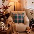 thumbnail image 5 of LIORAGLJ Christmas Plaid Throw Pillow with Reindeer Antlers 3D Holiday Cushion for Sofa Bed, 5 of 7