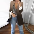 thumbnail image 3 of Gibobby Blazer de mujer Chamarra blazer para mujer estilo casual con botones solapa para negocios color liso ligero ropa exterior con bolsillos(Caqui,XG), 3 of 5