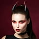 thumbnail image 2 of Horquillas para el pelo con forma de cuerno de diablo de estilo gótico oscuro, con borde de horquilla, para disfraz de Halloween, accesorios para el cabello con forma de cuerno de diablo de dibujos an, 2 of 6