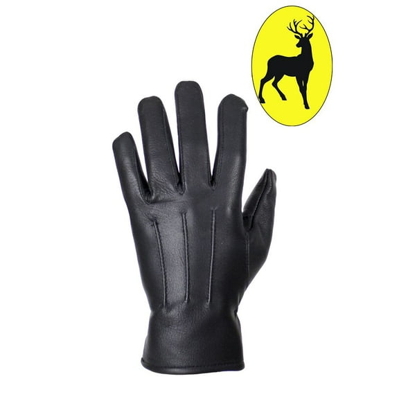 Dream Apparel Ladies Deer Skin Leather Gloves Black Riding Gloves Riding Gloves