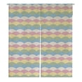 thumbnail image 1 of EREHome Couleur Pastel Vague Japonais Noren Rideau Porte Porte Fenêtre Traitement Rideaux Coton Lin Taille de Rideau 105x120 cm, 1 of 1