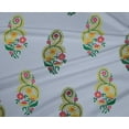 thumbnail image 4 of oneOone Polyester Lycra Fabric Leaves|Swirl & Floral Block Printed Craft Fabric BTY 56 Inch Wide, 4 of 4
