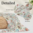 thumbnail image 3 of Boho Flower Body Pillow Covers 20"x60", Spring Watercolor Botanical Paisley Floral Leaf Soft Brushed Microfiber Breathable Throw Pillow Covers, Pillowcase with Zipper for Couch Sofa Bedroom, 3 of 9