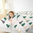 thumbnail image 4 of Feelyou Cartoon Xmas Tree Bedding Comforter Set for Kid, Merry Christmas Twin Comforter Sets, Snowflake Print Reversible Bedding Set, Breathable Home Decor, 2pcs, 4 of 8