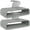 Charcoal Grey-50, variant on 30 Pack Black Flocked Space Saving Clothes Hangers