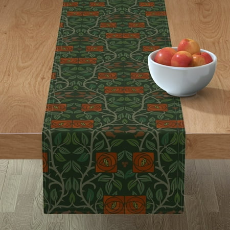 

Cotton Sateen Table Runner 90 - Arts Lancaster Roses Medieval Victorian Art Nouveau Edwardian Renaissance Print Custom Table Linens by Spoonflower