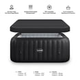 thumbnail image 4 of Wave Pacific 4-Person Square Inflatable Hot Tub | 110-Jet Massage & Eco Heater | Slate Rattan, 4 of 7