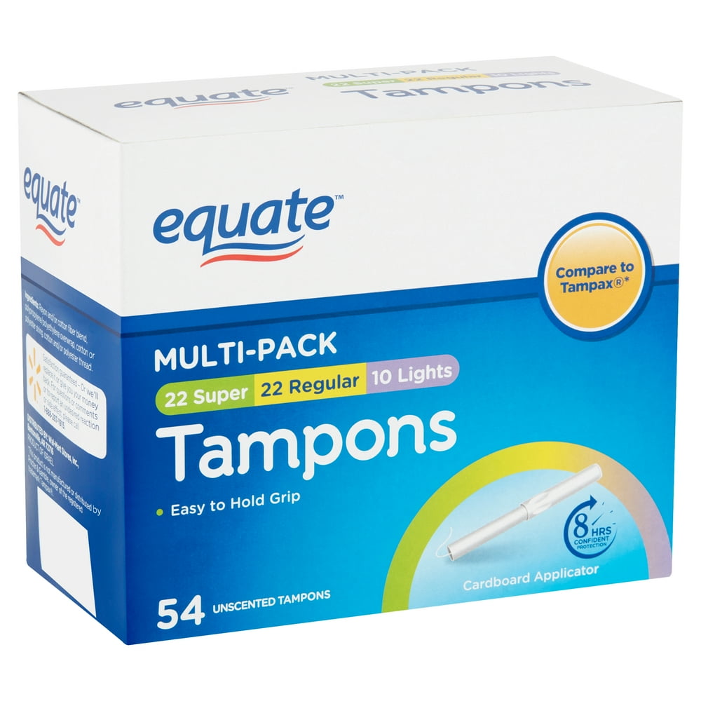 Equate Unscented Tampons With Cardboard Applicator Light, Regular