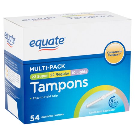 Equate Unscented Tampons Multi-Pack, 54 Count