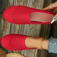 thumbnail image 6 of Miluxas Women's Slip on Sneakers Non Slip Walking Flats Shoes Breathable Mesh Work Casual Lightweight Workout Shoes Red 9.5(43), 6 of 7