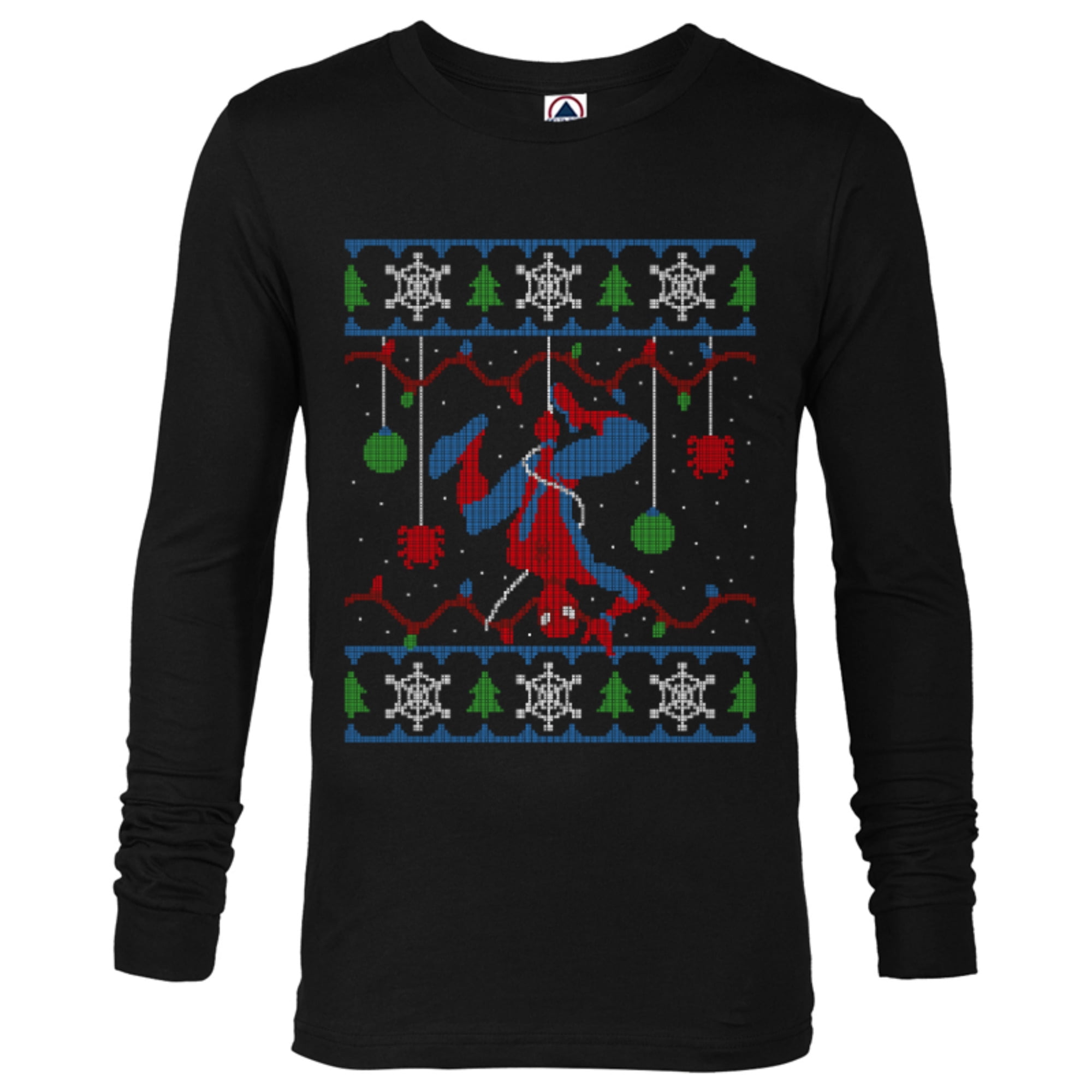 Marvel Spider-Man Upside Down Ugly Christmas Sweater - Long Sleeve T-Shirt  for Men - Customized-Black - Walmart.com