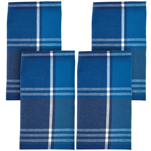 Park Designs Rainy Lake Plaid Blue Napkin Set of 4
