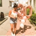 thumbnail image 4 of 2 globos de aluminio de 32 o 40 pulgadas con texto "Happy 30 Birthday", color rosa, azul y dorado, número 30, decoraciones para fiestas, suministros para hombres, niños y niñas, 4 of 5