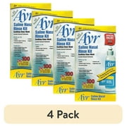 (4 pack) Ayr Saline Nasal Rinse Kit 100 Count