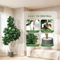 thumbnail image 4 of 6-foot artificial fiddle leaf fig tree con 108 leaves y negra planter pot - great para oficina en casa, sala de estar decor y housewarming gift, 4 of 8