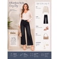 thumbnail image 5 of DOKOTOO Women's Wide Leg Jeans Trendy High Waist Stretchy Straight Leg Baggy Loose Denim Ankle Pants with Big Pockets (Plus Sizes Available), 5 of 11