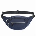 thumbnail image 1 of Riñonera cruzada para hombre y mujer, riñonera grande y riñonera con correa ajustable para entrenamiento al aire libre, viajes, correr, senderismo y ciclismo., 1 of 5