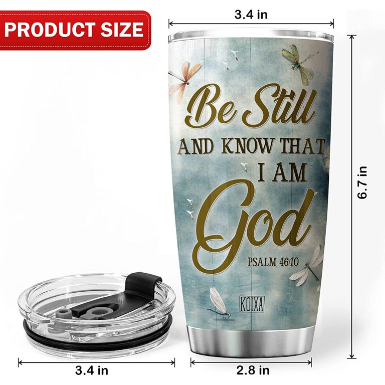 Stainless Steel Water Bottle Taste and See Psalm 3 