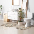 thumbnail image 5 of Toilet Rug Set Non-Slip Bathroom Rugs Soft Plush Machine Washable Contour Bath Mat Fashion Mandala 24x20/24x16, 5 of 9