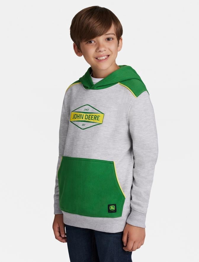 John Deere Boys Graphic Fleece Long Sleeve Hoodie, Sizes 4-18