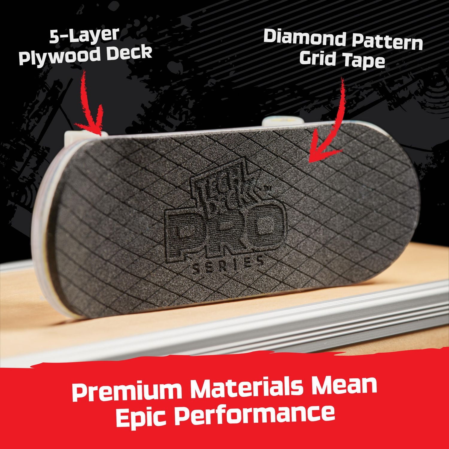 Tech Deck, Plan B Pro Series Finger Board with Storage Display, Built for Pros; Authentic Mini Skateboards, Kids Toys for Ages 6 and up