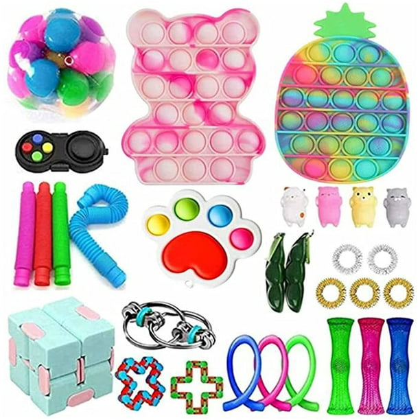 30pcs TIK Tok Sensory Fidget Toys Set for Kids Adults, Fidgets Toys Pack  Relieves Stress and Anxiety, Fidget Toys Kit for Special Needs Autism  Stress Reliever, Stress Sensory Toy Set (#16) 