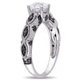 thumbnail image 3 of Everly Women's Created Sapphire and Diamond 10K White Gold Engagement Ring, 3 of 7