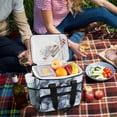 thumbnail image 5 of FORMRS Insulated Cooler Bag 24 Cans Capacity Soft Leakproof Lunch Box with Side Pockets, Abstract Marble Pattern, 5 of 7