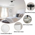 thumbnail image 4 of Modern Black Light Fixture Ceiling Mount Flush Mount Drum Ceiling Light, 4 of 7