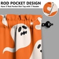 thumbnail image 3 of Halloween Kitchen Curtains 2 Pack with Black Cat and Pumpkin Design, Vintage Style Semi-Sheer Rod Pocket Curtains 27.5x39in(70x99cm)Kitchen Curtains, 3 of 4
