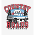 thumbnail image 2 of Country Roads Take Me Home Men's White Crew Neck Short Sleeve Tee-XS, 2 of 2