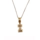 thumbnail image 1 of Collar con dije de oro laminado letra brillos I, 1 of 6