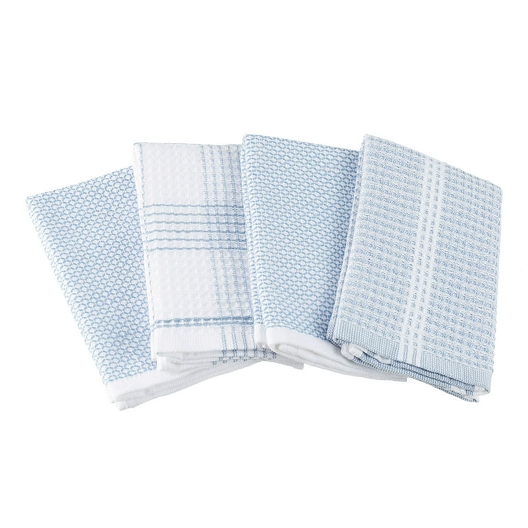 Set of 2 Linen Tea, Kitchen Towels Indigo White Stripe. Washed Linen Kitchen  Towel. Linen Hand Towel, Dish Towel, Dishcloth. Super Absorbent 
