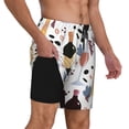 thumbnail image 3 of Daiia Wine Bottles Glasses Mens Swim Trunks Swim Shorts Quick Dry Swim Shorts with Mesh Lining Pockets-Small, 3 of 9