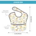 thumbnail image 4 of Hirioo Rabbit And Milk Tea for Baby Waterproof Pocket Bib Adjustable Closed for Babies Toddlers with Large Pocket 6-24Months, 4 of 8