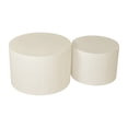 thumbnail image 7 of Wave Stripe Nesting Coffee Table Set for Living Room, Bedroom, Beige(Set of 2 Pieces), 7 of 7