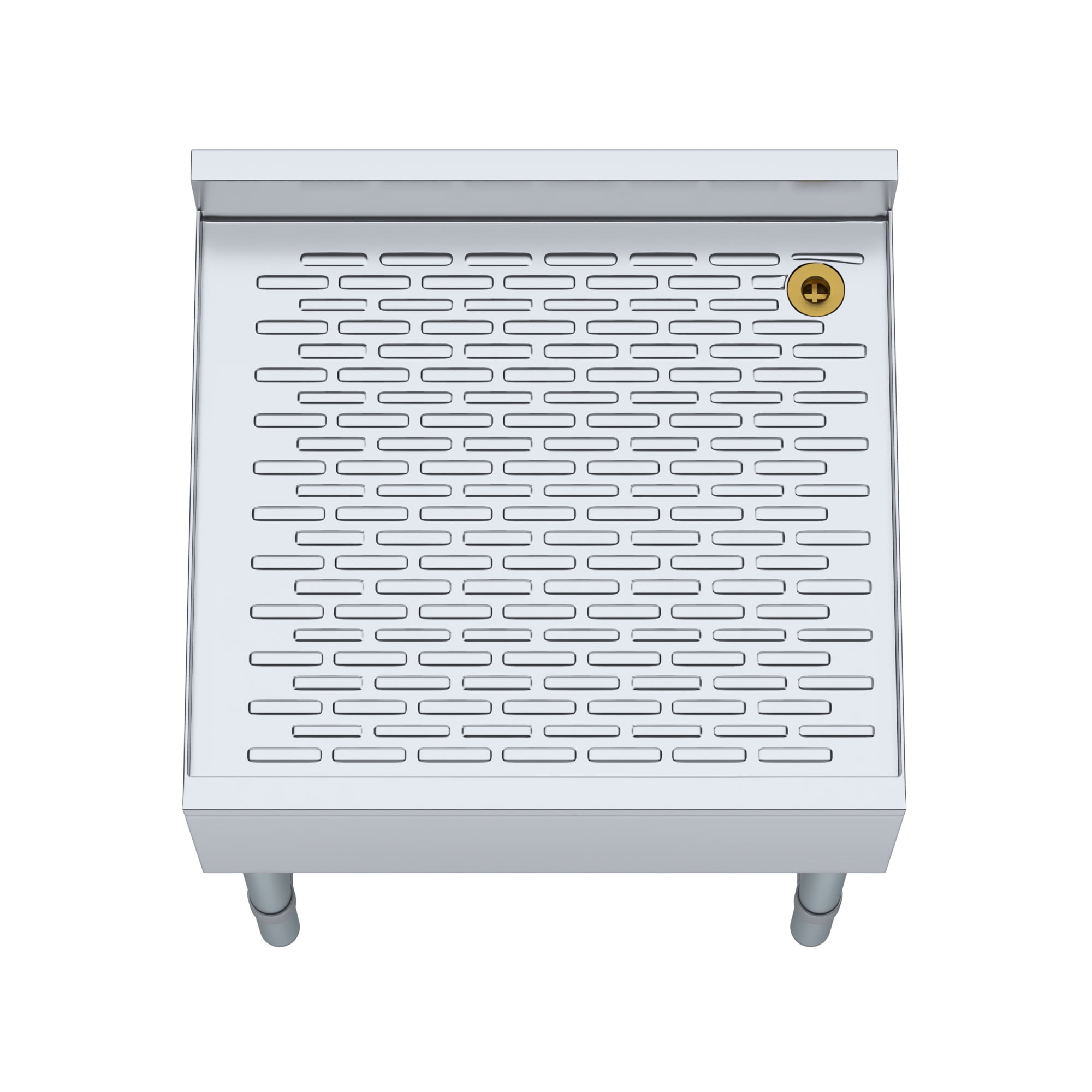 AmGood Underbar Stainless Steel Drainboard 22-1/2 in. x 24 in. x 30 in. H with 3 in. Backsplash