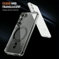 thumbnail image 7 of Allytechgroup Galaxy S23 Plus Clear Case with Screen Protector, Not-Yellowing Anti-Scratch Magsafe Compatible Wireless Charging Shockproof Bumper Magnetic Case for Samsung Galaxy S23 Plus, Black, 7 of 7