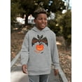 thumbnail image 2 of Bat With Pumpkin Hoodie Juniors -Image by Shutterstock,  Small, 2 of 4