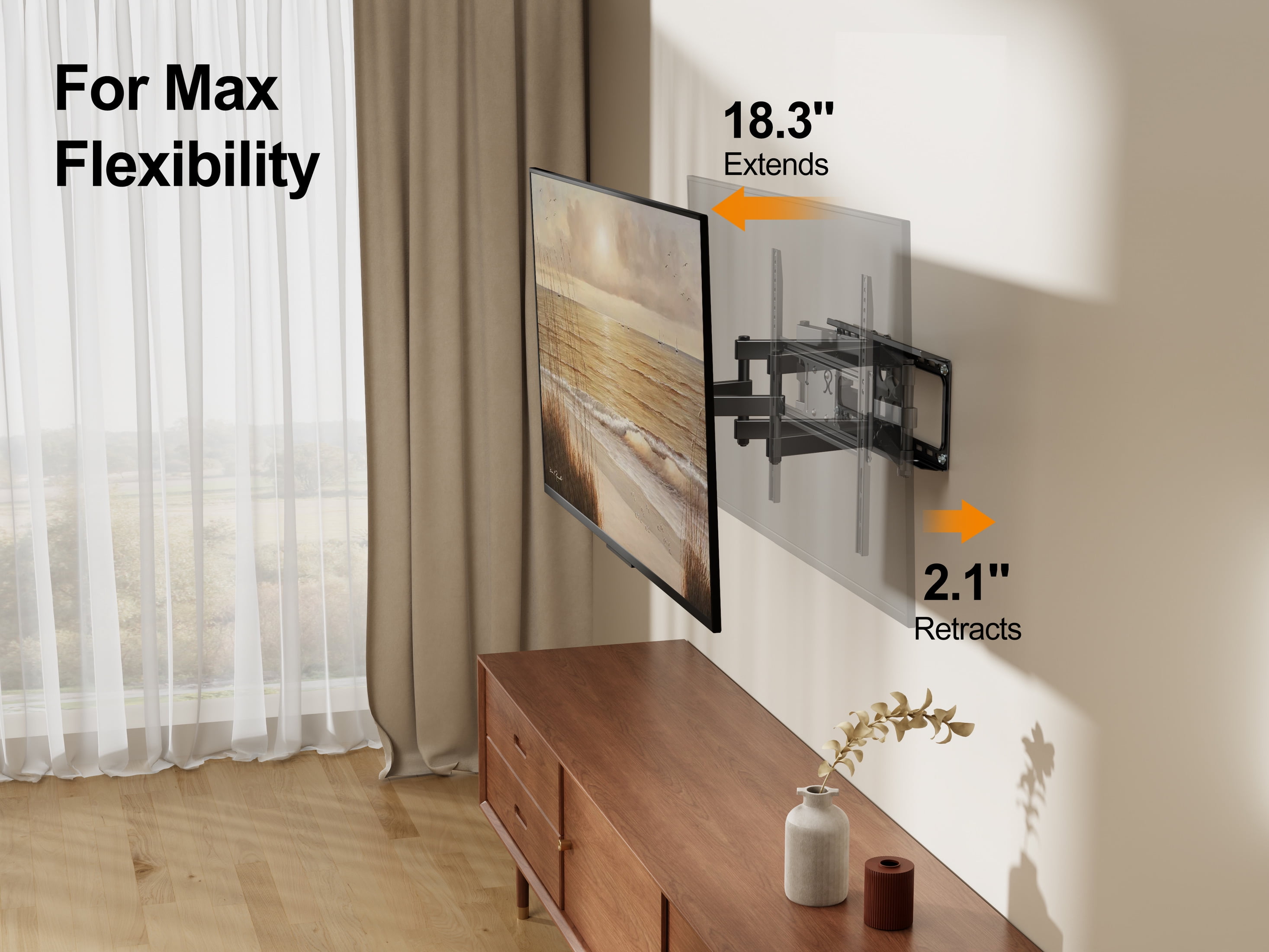 Full Motion Wall Mount For 32-55in TVs (8550)