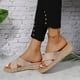 thumbnail image 4 of Zapatillas de cuña de cuerda de cáñamo con parte inferior de panecillo de plataforma de tacón alto de moda de verano Wmkox8yii  nm11125, 4 of 9