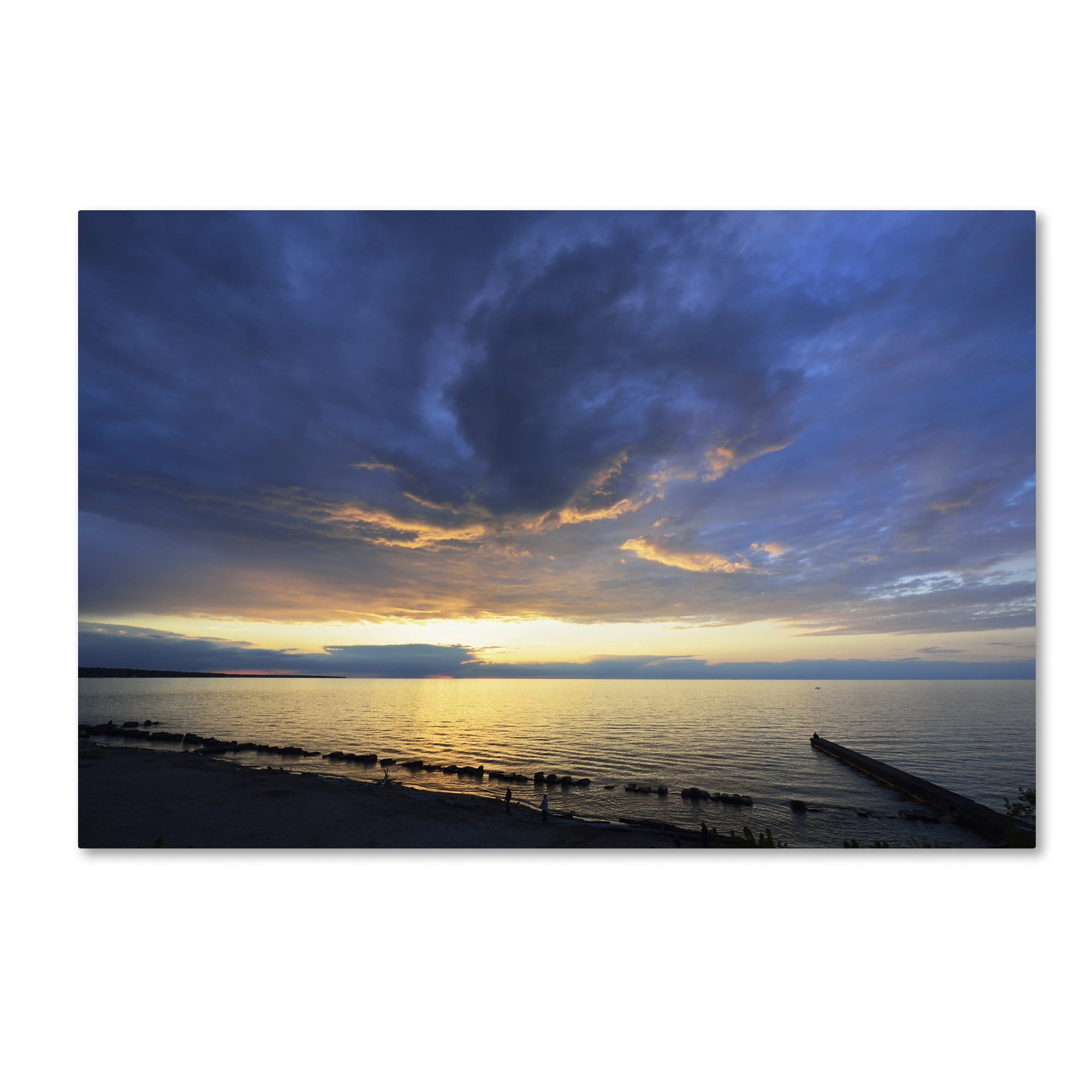 Trademark Fine Art "Sweeping North Coast Sunset" Canvas Art by Kurt Shaffer