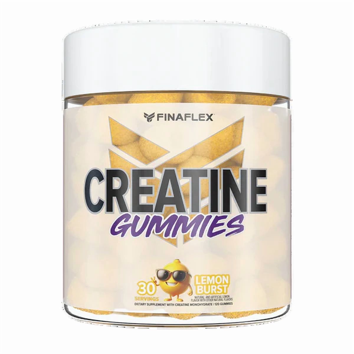 FINAFLEX Creatine Gummies for Strength, Performance & Muscle, Lemon Burst, 30 srv.