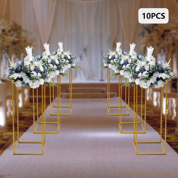 10Packs 23.6'' Tall Gold Metal Flower Stand for Wedding Table Centerpieces Decor