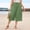 Green wide leg capri pants for women a1, variant on Cagogo Women Plus Size Wide Leg Capri Pants Elastic Waist Summer Casual Flowy Beach Lounge Trousers Cropped Palazzo Pants for Vacation Work Clothes, Sky Blue S