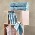 thumbnail image 4 of Hawmam Linen Light Blue - 6-Piece Bathroom Set: 2 Bath Towels, 2 Hand Towels, 2 Washcloths, 100% Turkish Cotton, Quickdry, High Absorbent, Luxury Bathroom Accessories, Dorm Room Essentials, 4 of 6