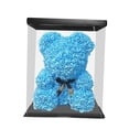 thumbnail image 1 of Oso de rosas con caja, adorable oso de flores preservadas, regalo artificial para bodas y fiestas. Azul, 1 of 9