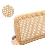 Zesthouse Mid-Century Modern Woven Natural Wood Arm Chairs, Rattan Dining Set of 2, Velvet ...