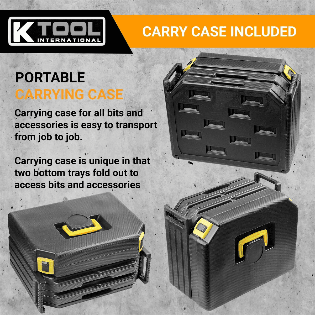 K Tool International 10330 Drill Bit and Accessory Set 326 Piece with Case
